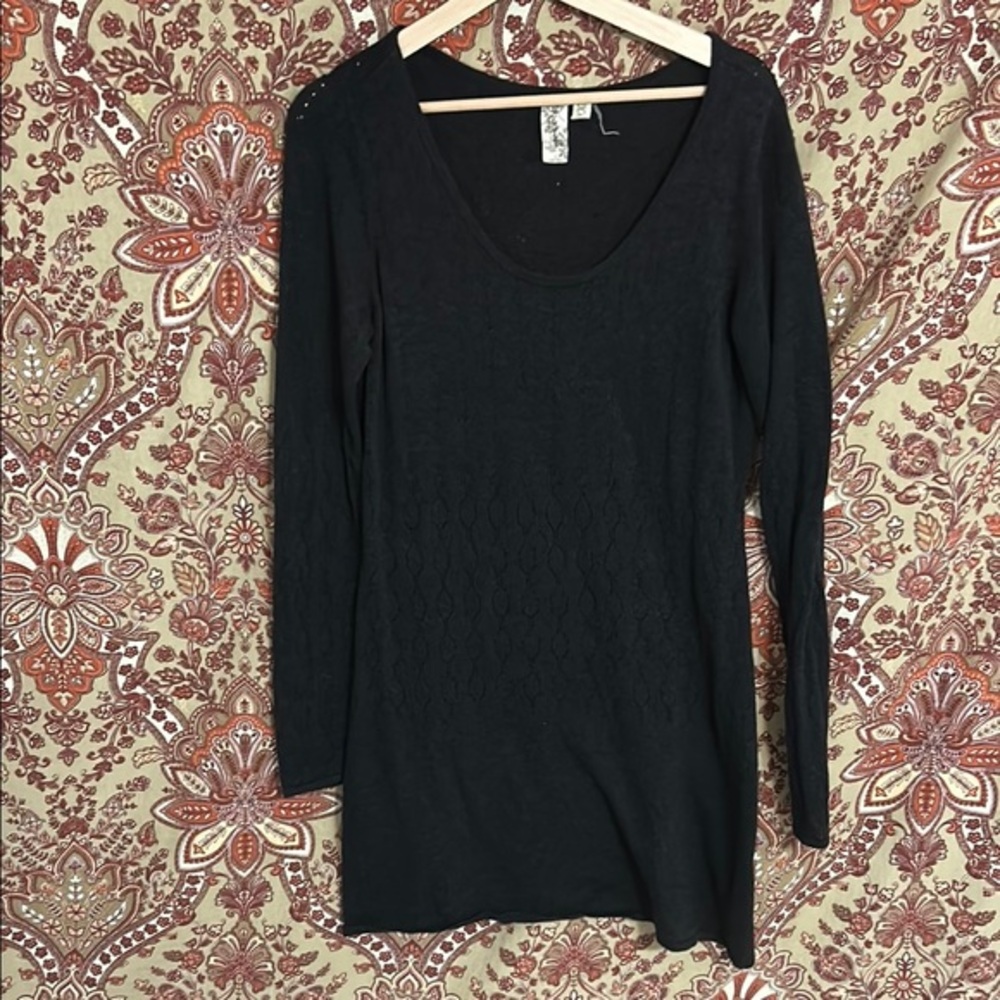 AVENTURA L charcoal sweater dress